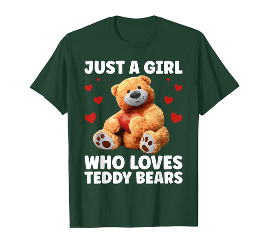 Teddy Bear Art for Women Teen Girls Kids Teddy Bear Lovers T-Shirt