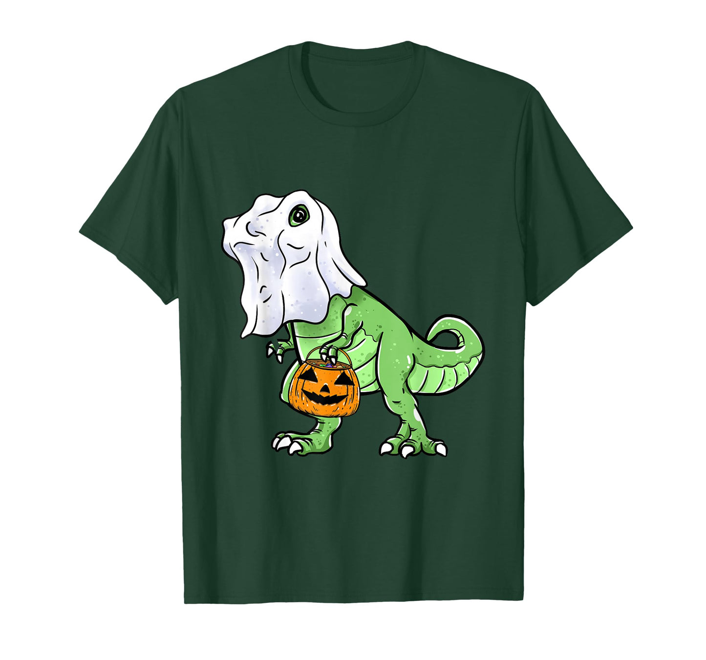 Halloween T Rex Dinosaur Ghost Trick or Treat for Kids Boys T-Shirt