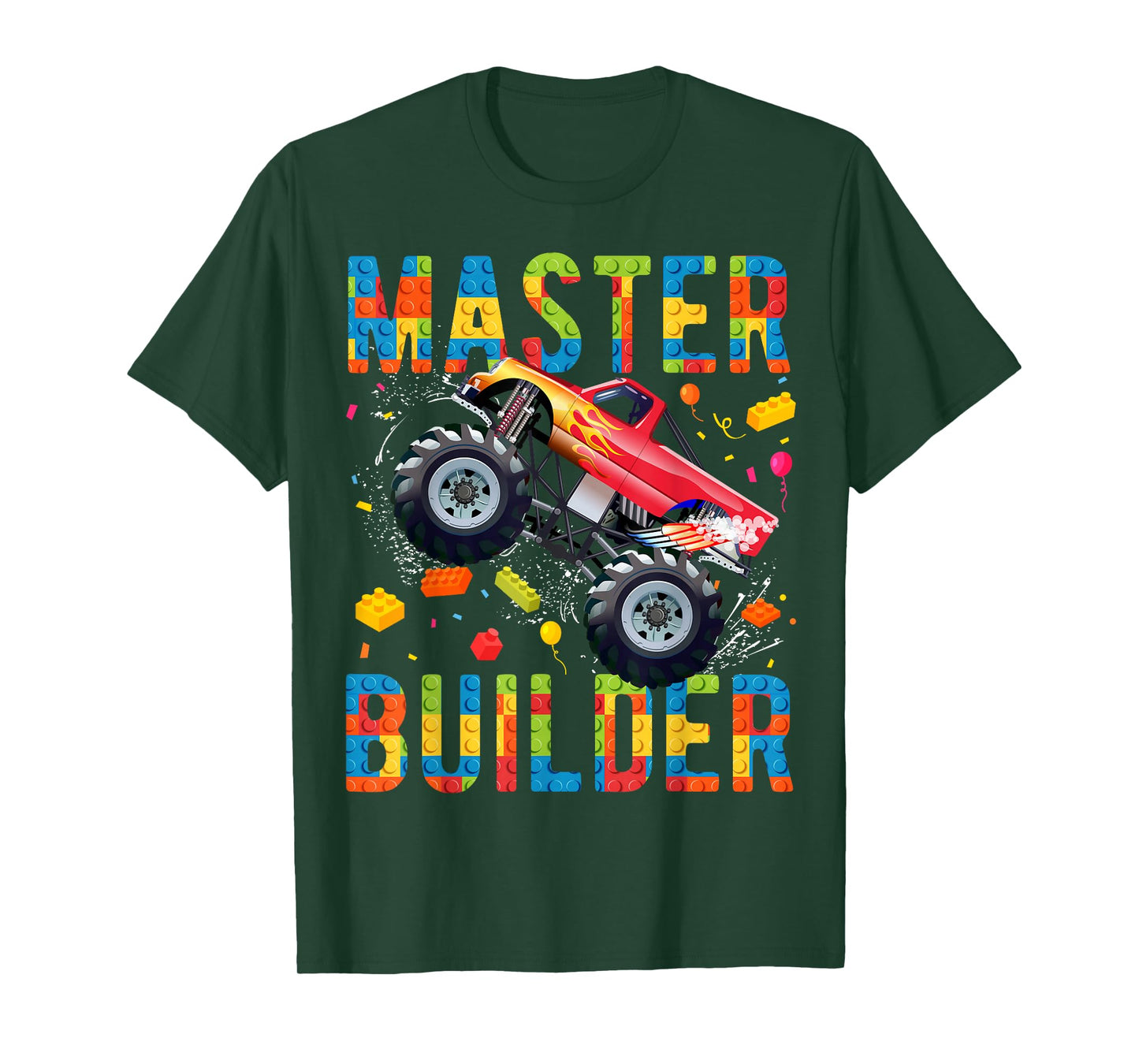 Master Builder Building Blocks Monster Truck T-Shirt