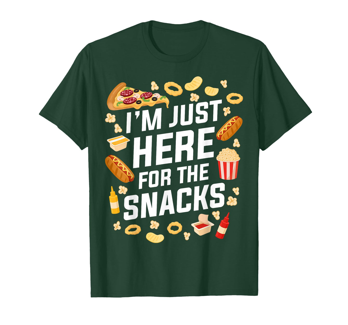 I'm Just Here for The Snacks for Food Lovers at Parties T-Shirt