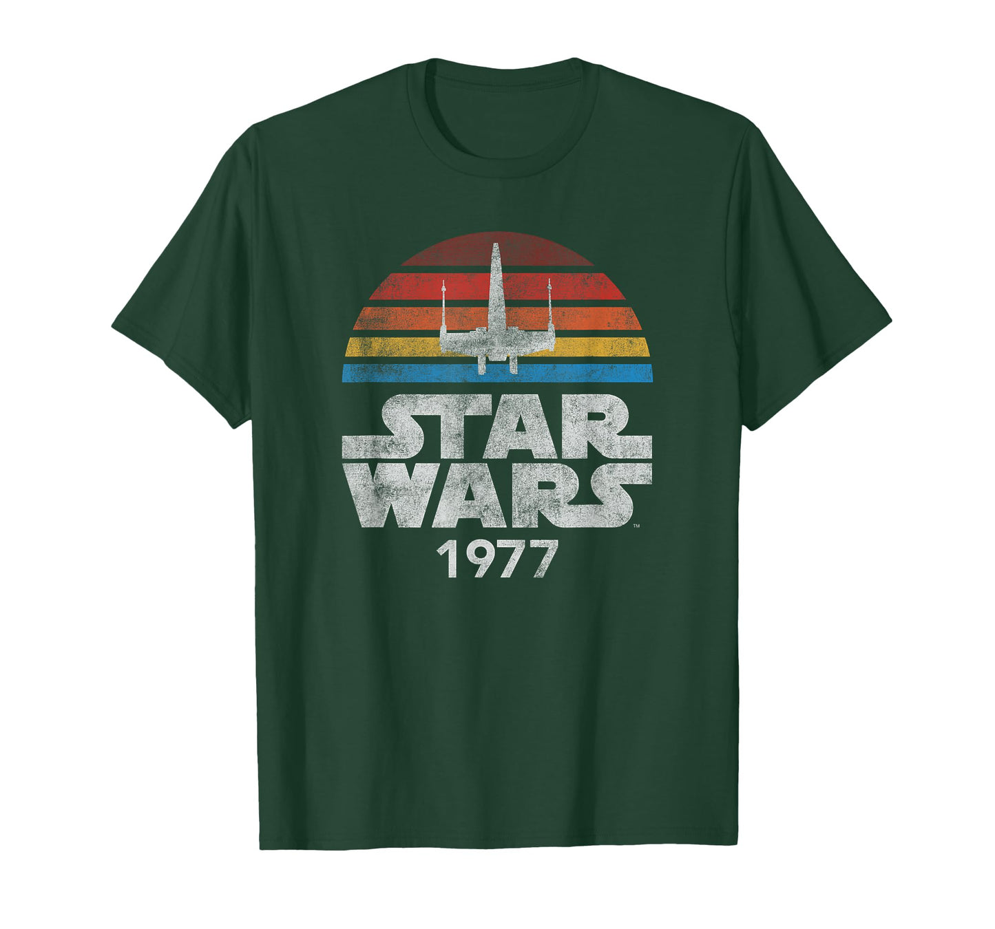 Star Wars X-Wing Rainbow Sun Silhouette T-Shirt
