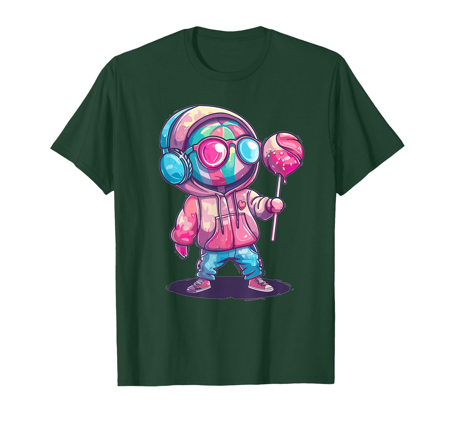 Cute Lollipop With Sunglasses I Kids Lollipop T-Shirt