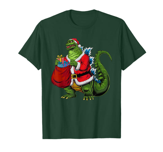 Japanese Santa Christmas Kaiju Funny Art Men Women Kids T-Shirt