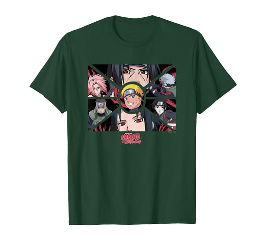 Naruto Shippuden Group Panels Anime T-Shirt
