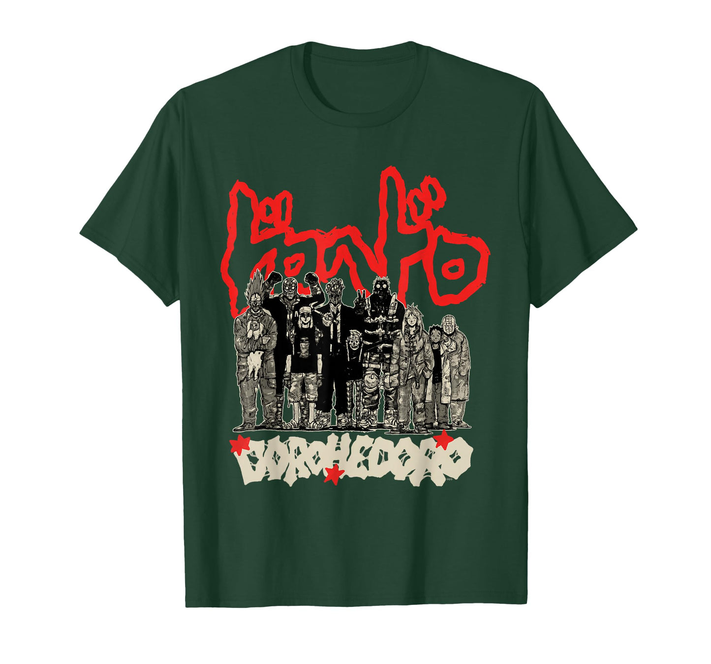 Dorohedoro Group Portrait with Kanji Logo Manga T-Shirt