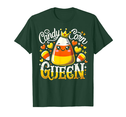 Candy Corn Queen Halloween Party Cute Costume Funny T-Shirt