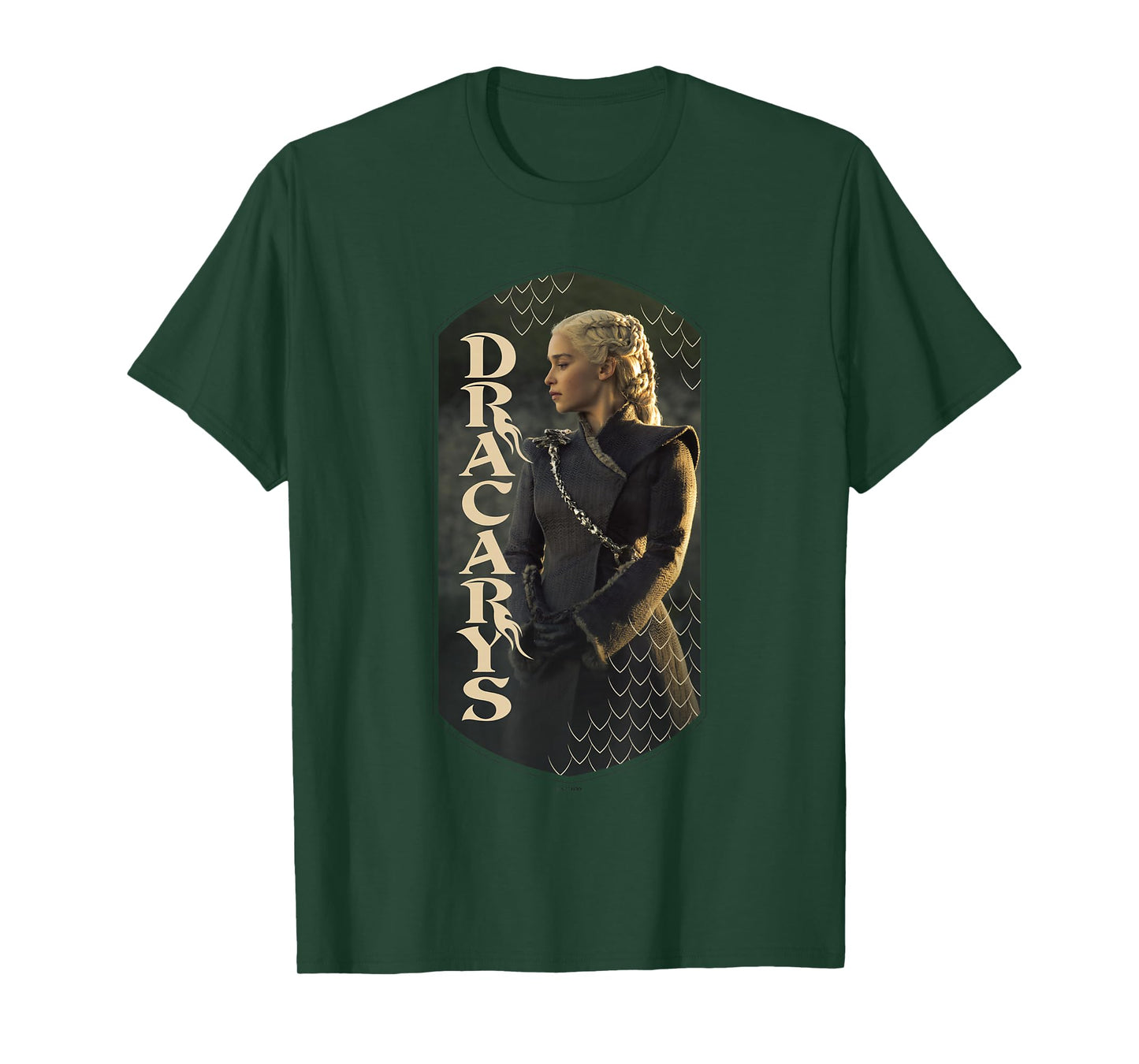 Game Of Thrones Dracarys Daenerys Targaryen Vignette Panel T-Shirt, Small, Black