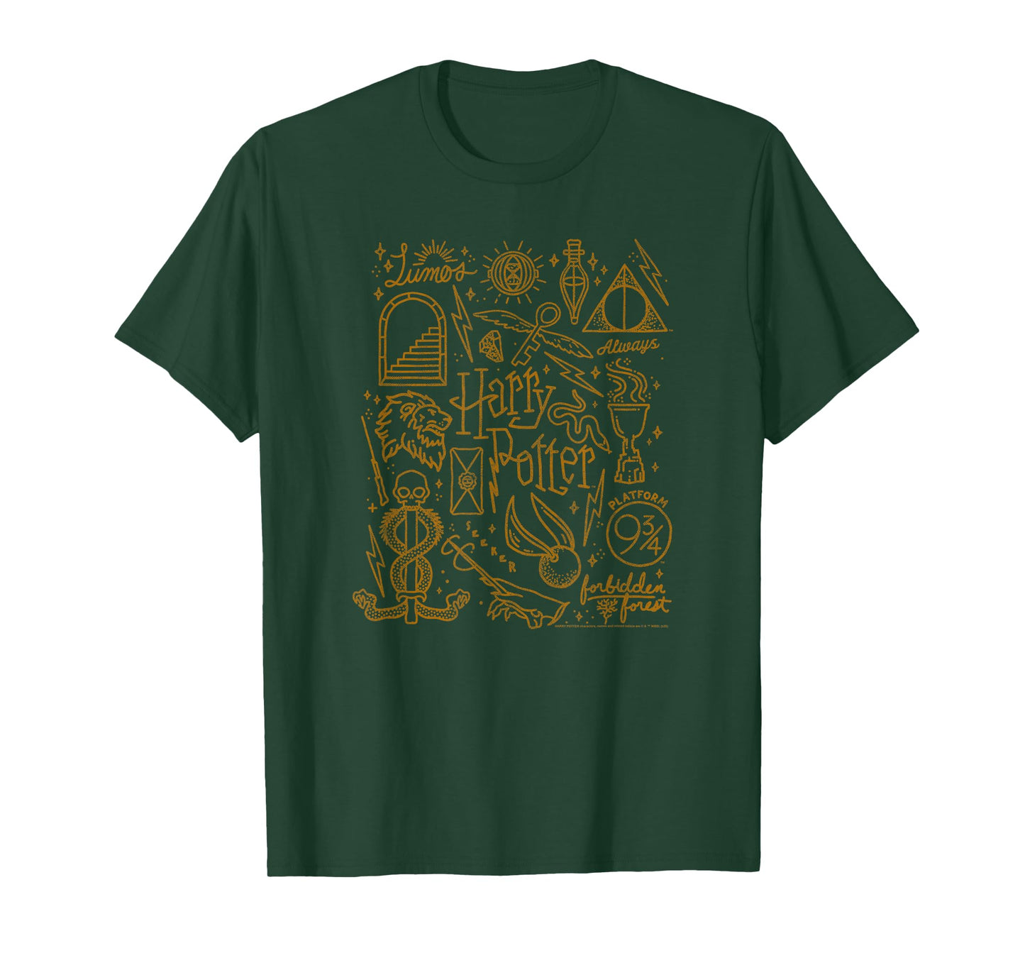Harry Potter Deathly Hallows 2 Icon Collage Poster T-Shirt