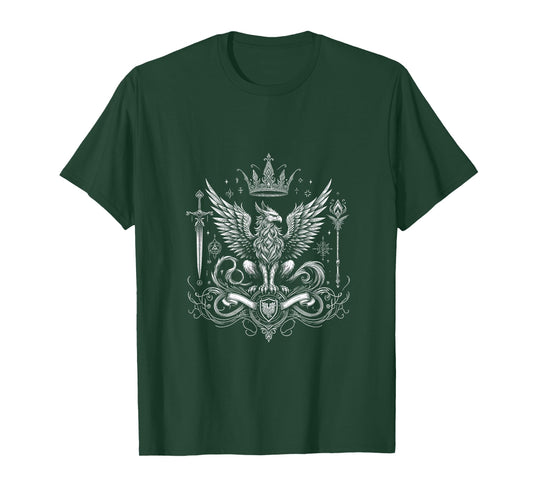 Mythical Griffin Crest | Fantasy Heraldry Art T-Shirt
