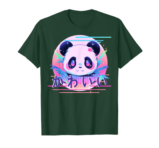 Kawaii Panda 80s Retro Cute Japanese Vaporwave Aesthetic T-Shirt