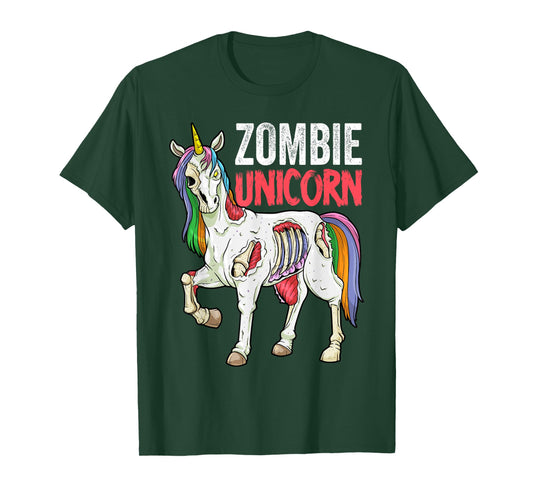 Zombie Unicorn Zombiecorn Halloween Costume Scary Undead T-Shirt