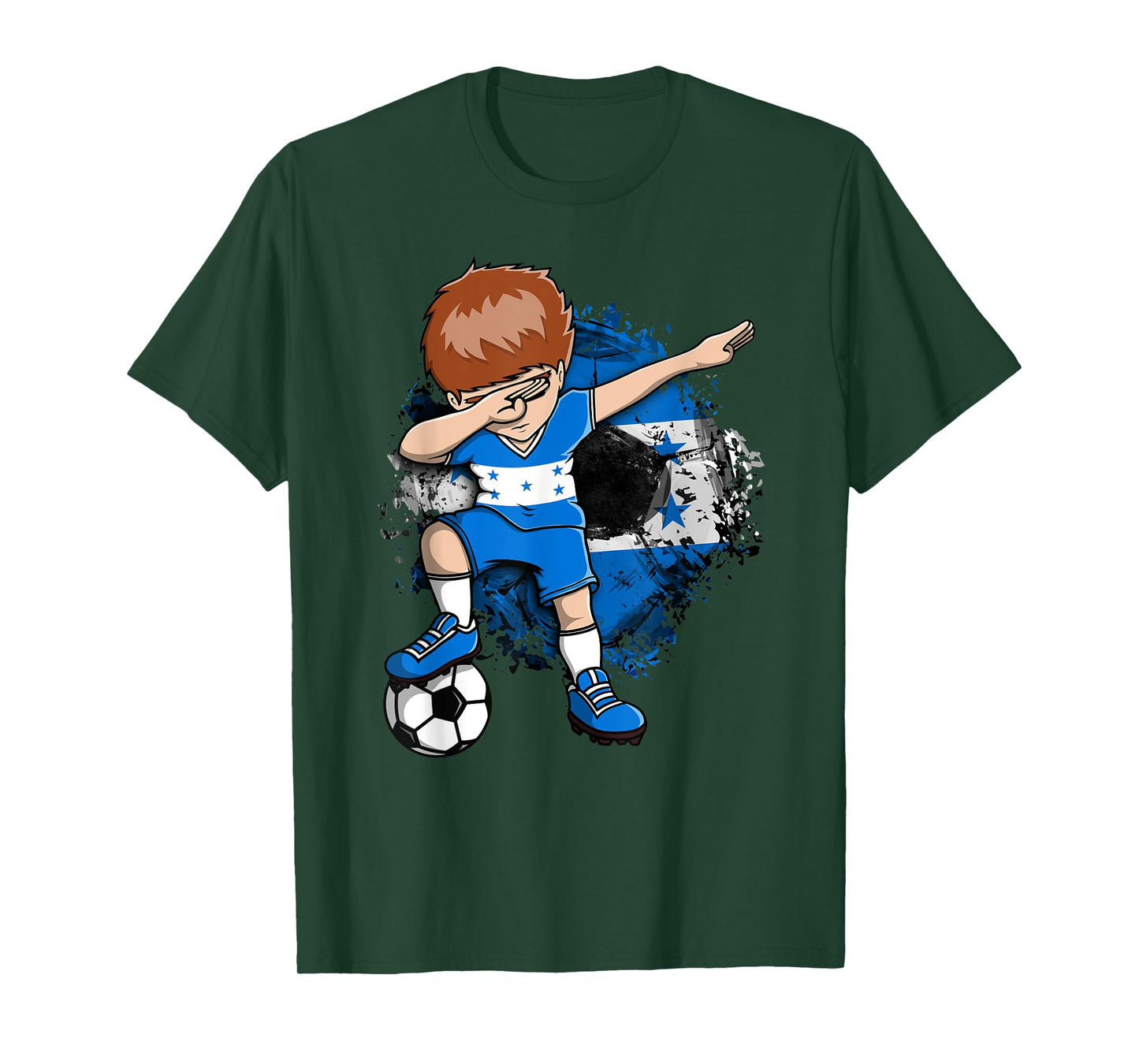 Dabbing Soccer Boy - Honduras Jersey Honduran Football Fans T-Shirt