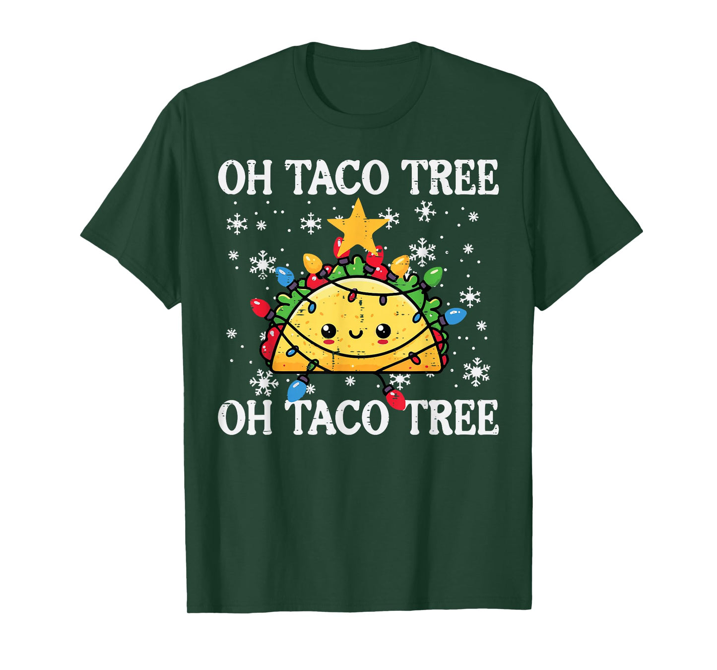 Christmas Oh Taco Tree Xmas Mexican Food Men Women Boys Kids T-Shirt