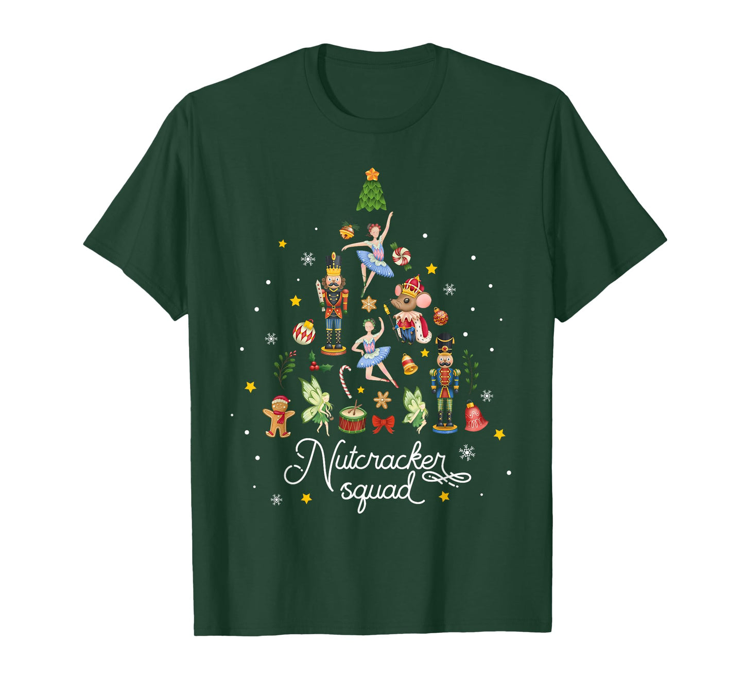 Christmas Nutcracker Squad Ballet Dance Women Kids Girls T-Shirt