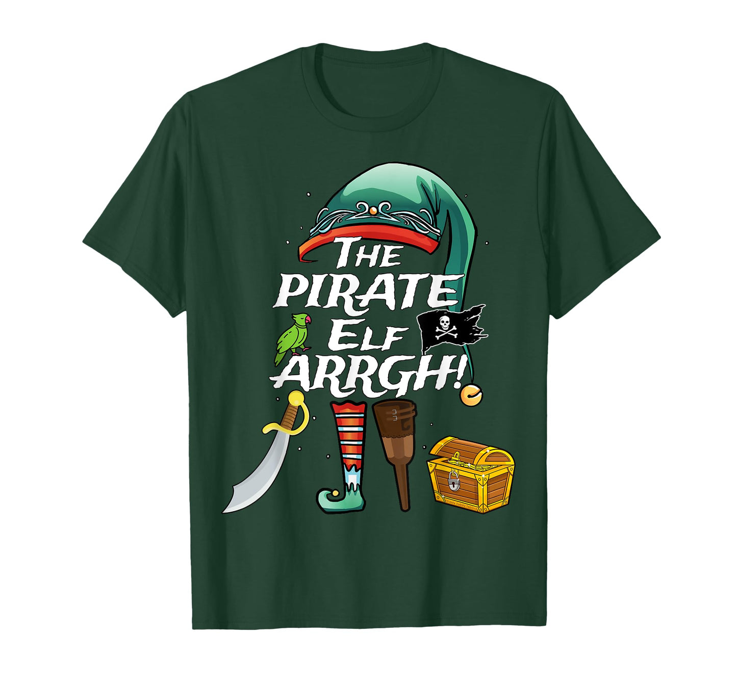 The Pirate Elf ARRGH Matching Family Christmas Pirate T-Shirt