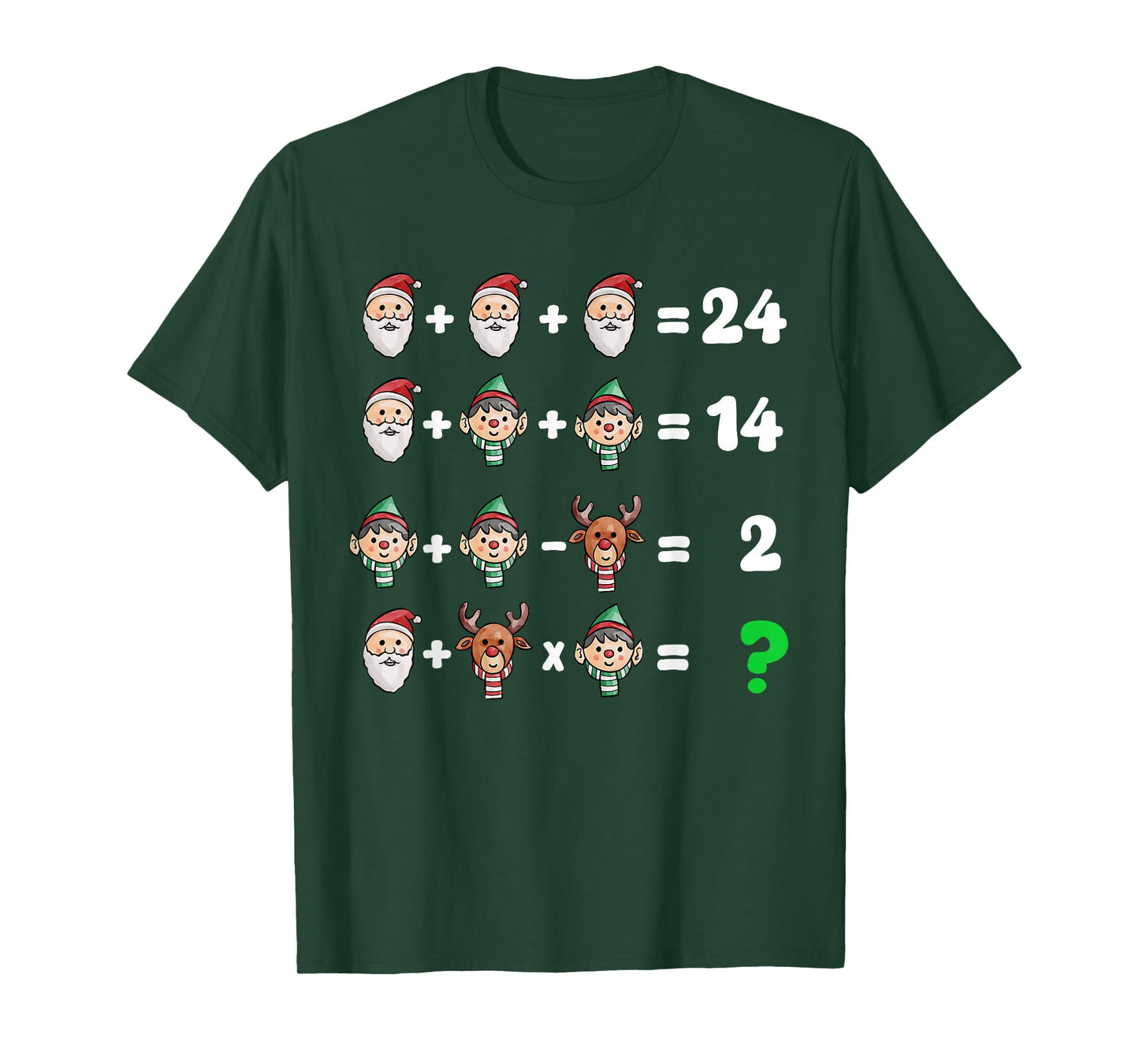 Order of Operations Quiz Christmas Math Teacher Xmas Math T-Shirt