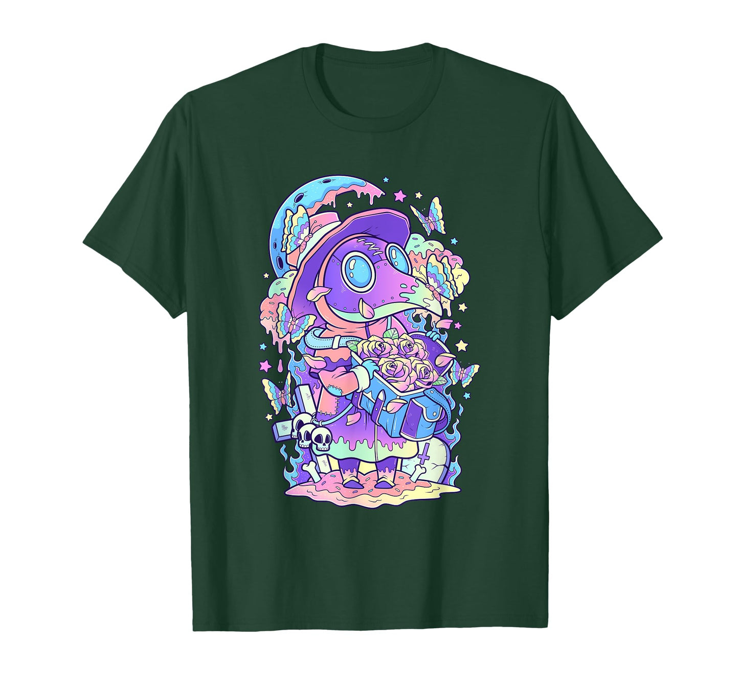Kawaii Pastel Goth Cute and Scary Plague Doctor T-Shirt