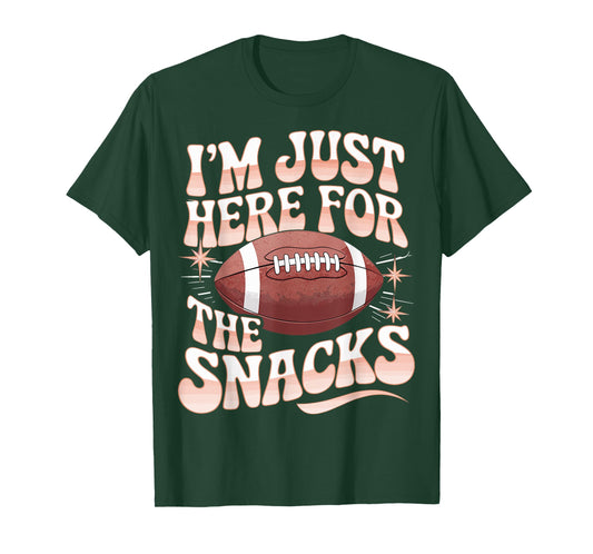 Football Funny I'm Just Here For The Snacks T-Shirt