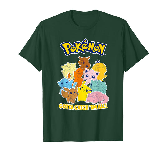 Pokémon Group Shot Gotta Catch 'Em All Cute Poster T-Shirt