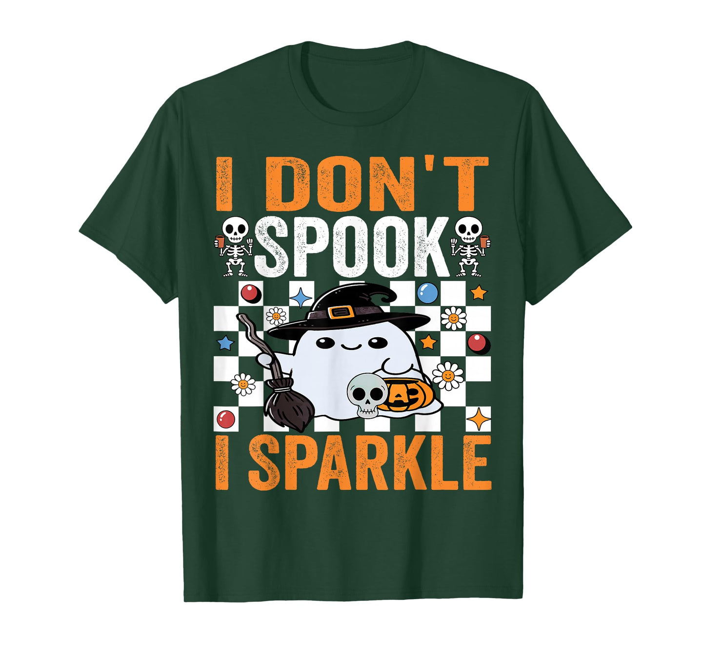 I Don’t Spook I Sparkle Cute Ladies Girls Halloween Apparel T-Shirt