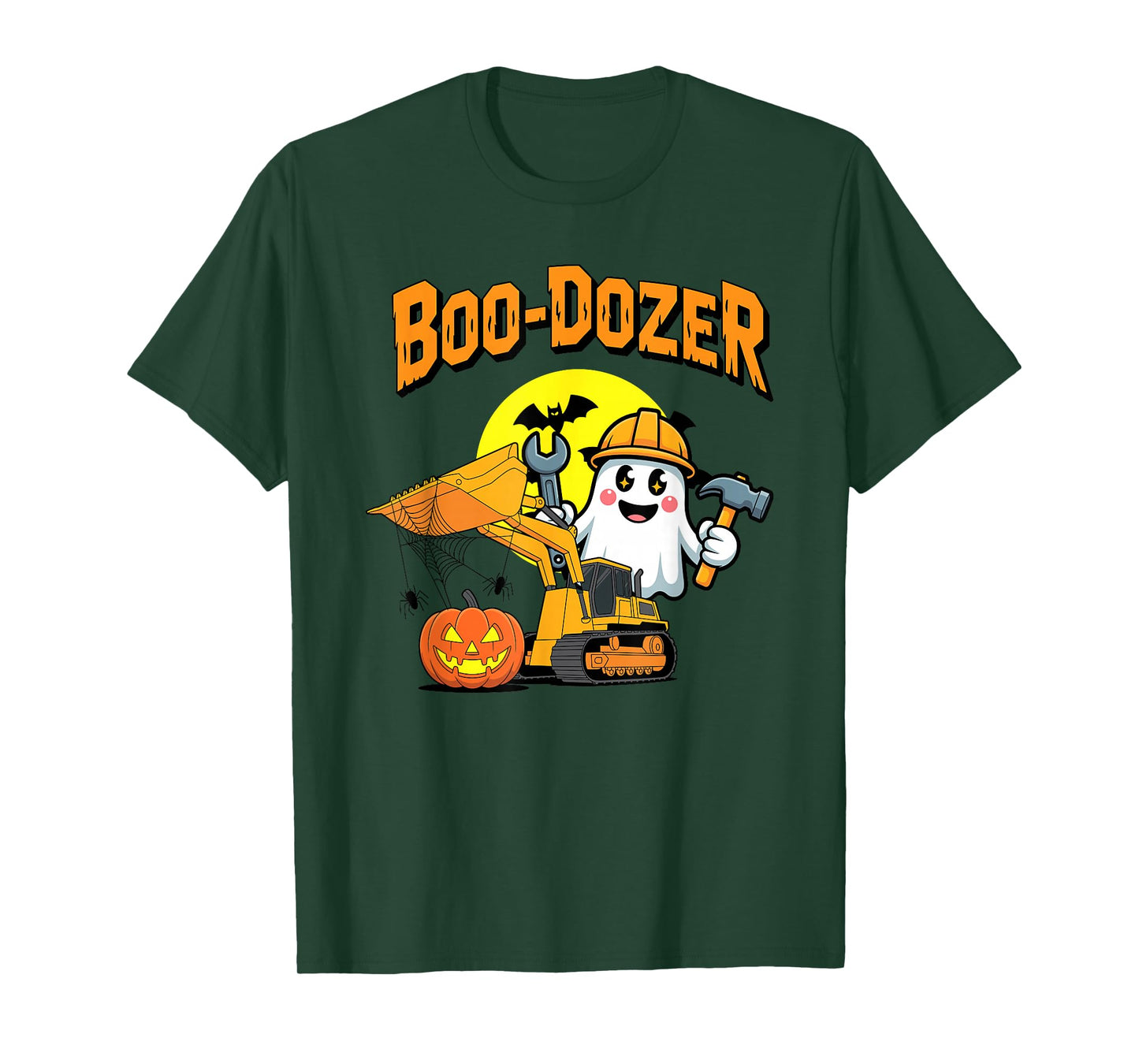 Halloween Bulldozer Construction Truck Ghost Boo-Dozer T-Shirt