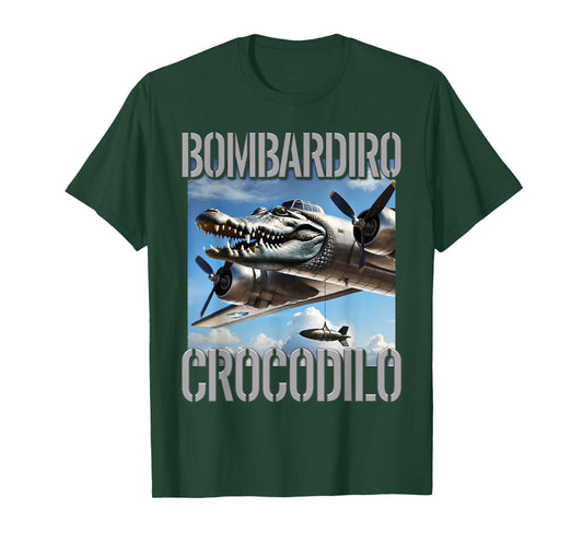 Bombardino Crocodilo AI Monster Italian Brainrot Kids Boys T-Shirt