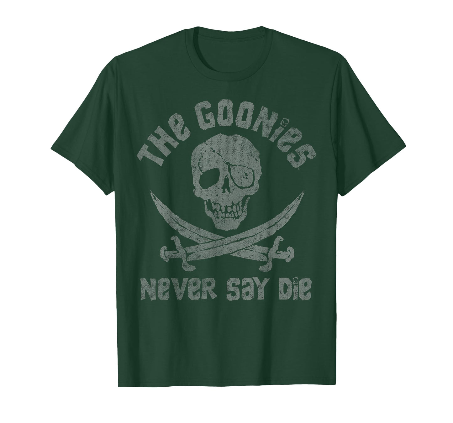 The Goonies Never Say Die Skull & Swords Distressed Logo T-Shirt