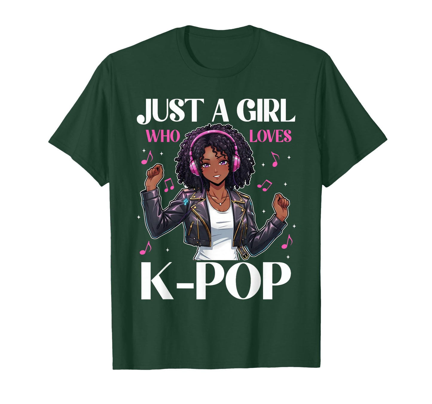 Just a Girl Who Loves K-Pop Anime Design T-Shirt
