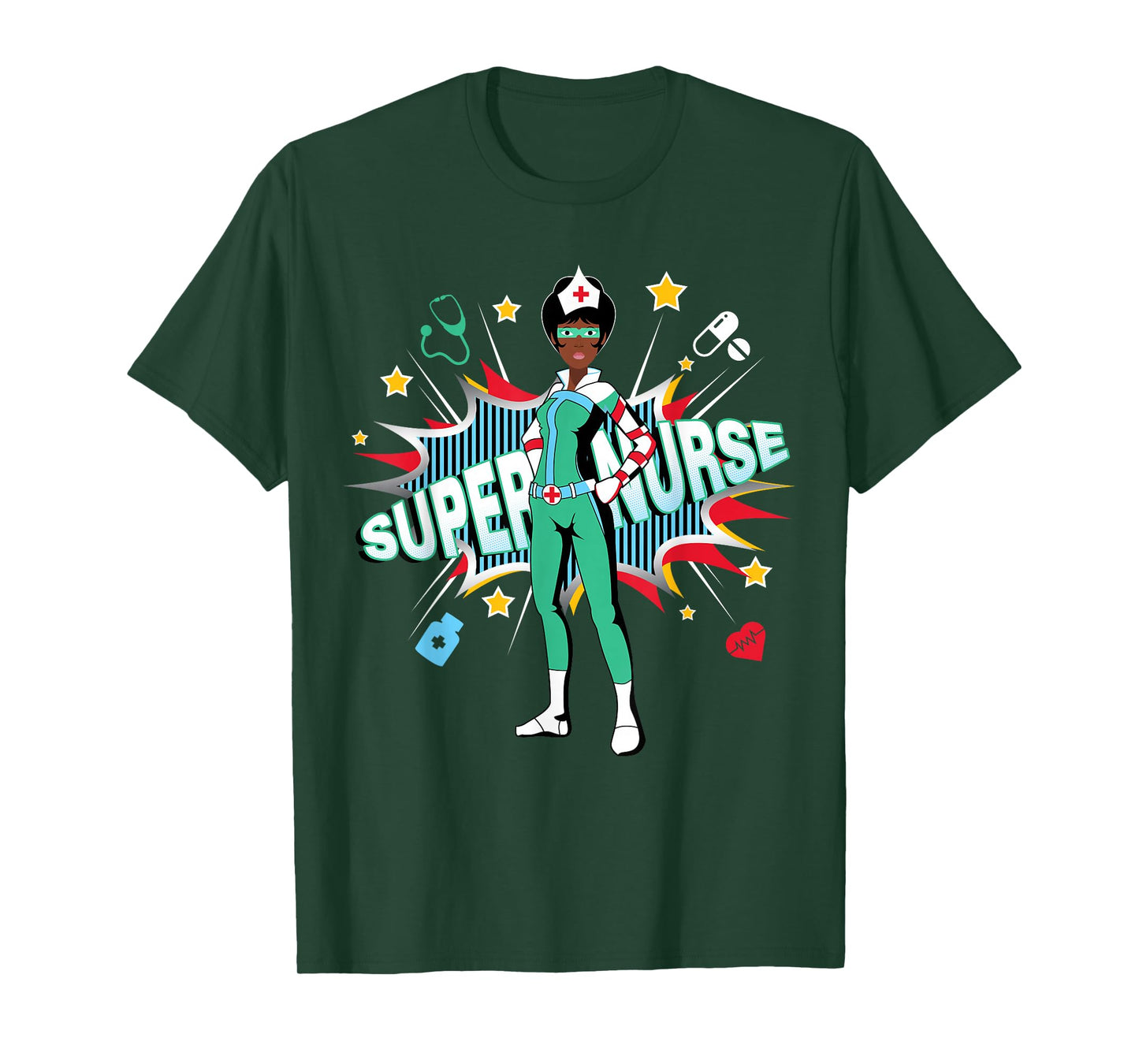 Black Nurses Rock Shirt | Super Hero Funny Black RN Nurse T-Shirt