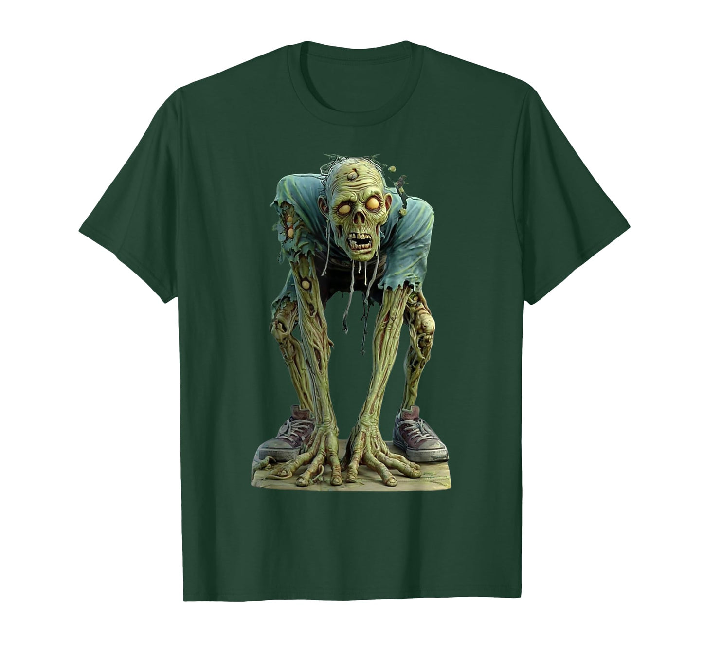 Creepy Zombie Graphic-Undead Horror Halloween Scary Monster T-Shirt