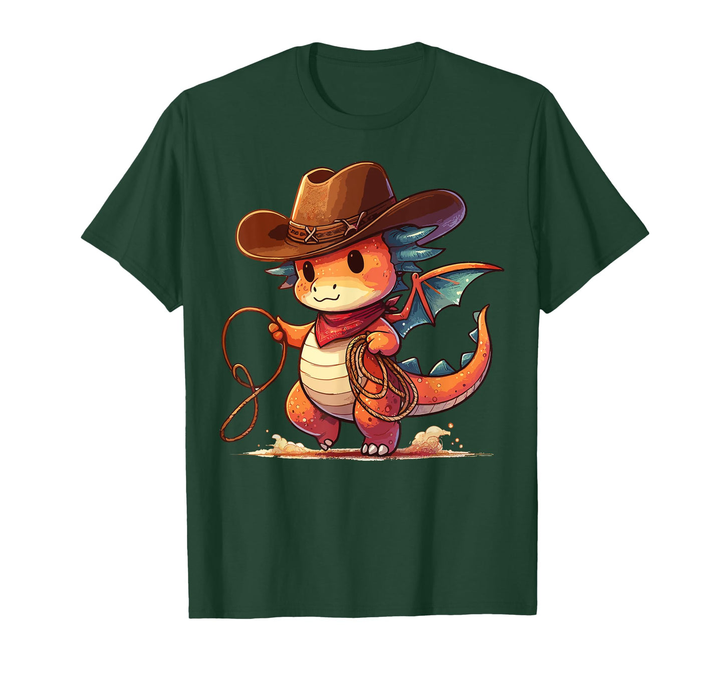 Western Rodeo Cowboy Hat Dragon Texas Animals T-Shirt