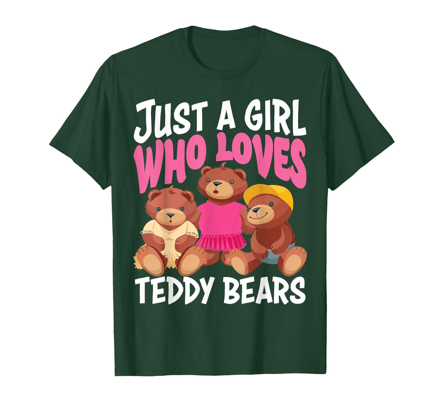 Funny Just A Girl Who Loves Teddy Bears Gift Love Plush Toys T-Shirt