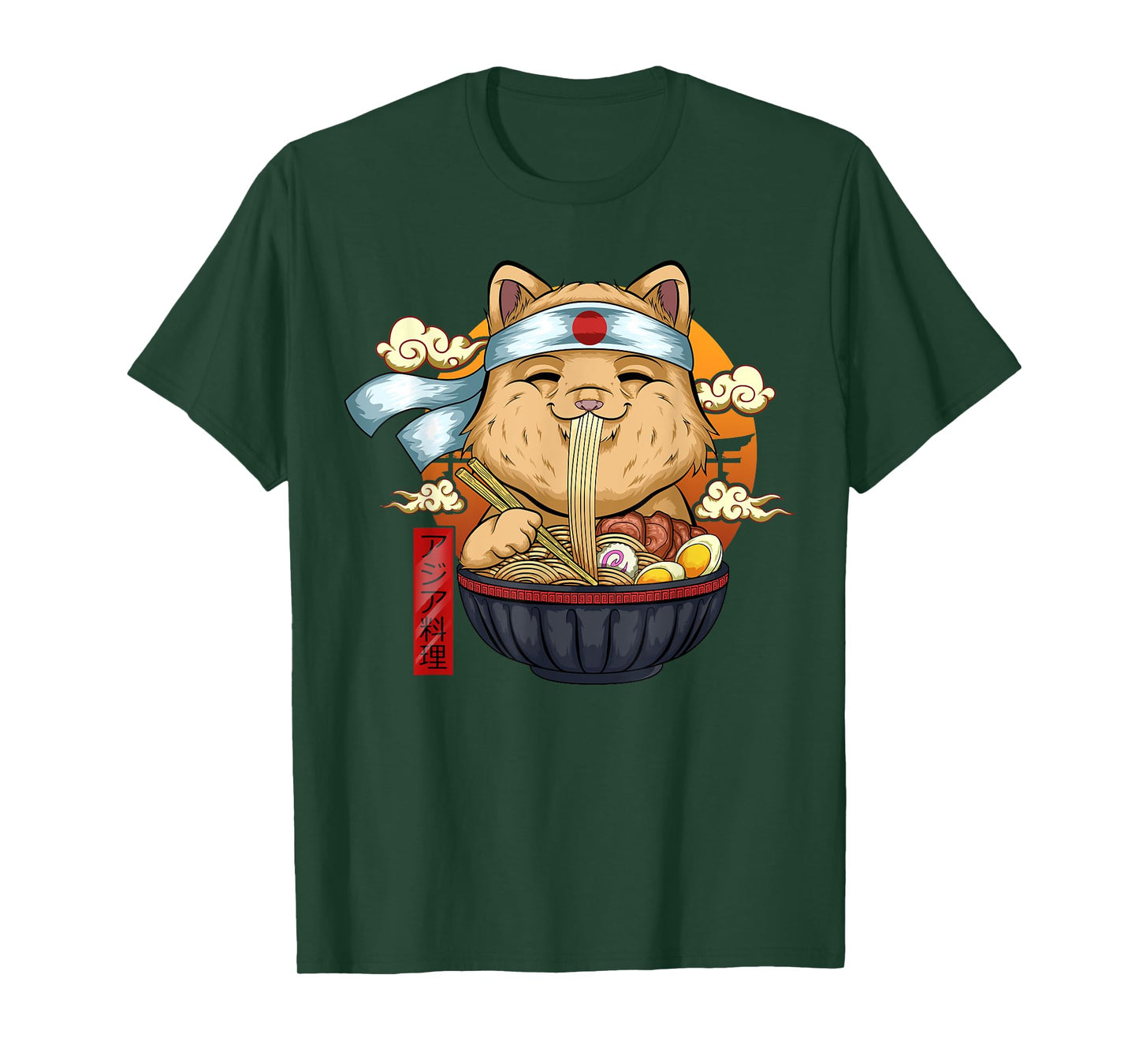 Ramen Shirt Cat Kawaii Cute Japanese Anime Cats Women Girls T-Shirt