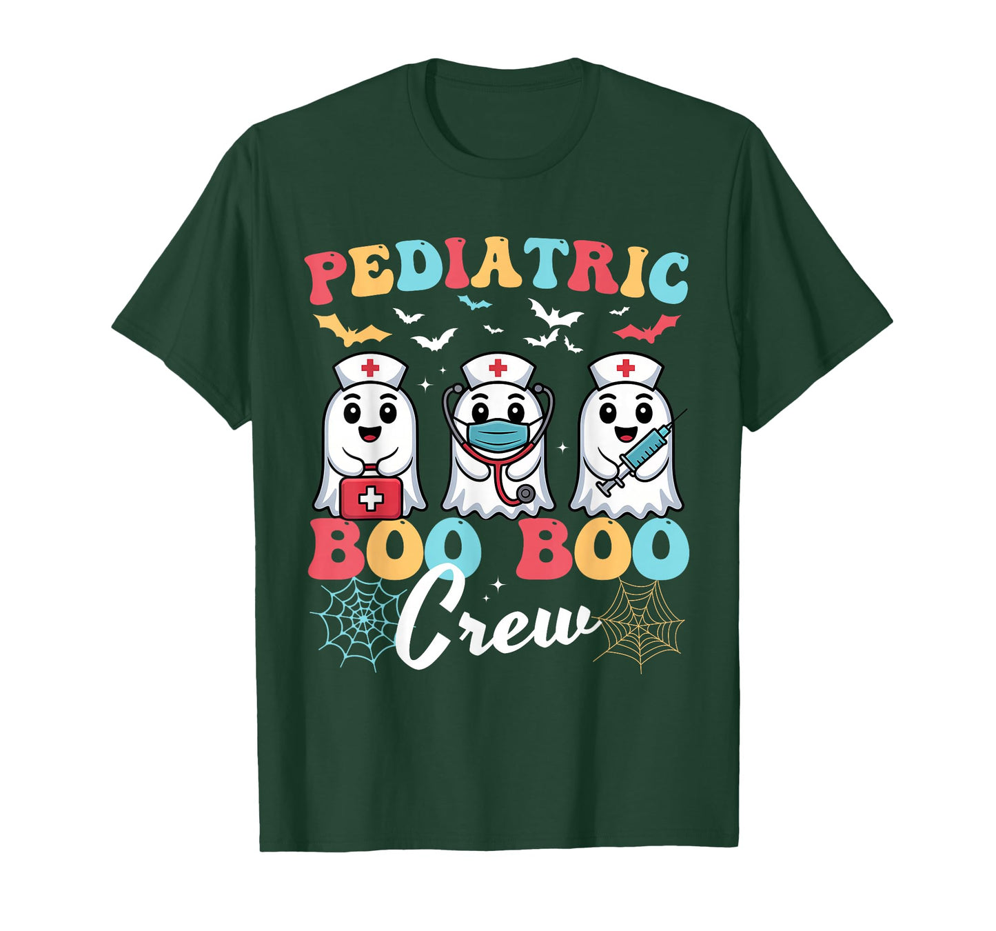 Pediatric Nurse Boo Boo Crew Ghost Nurse Halloween 2025 T-Shirt