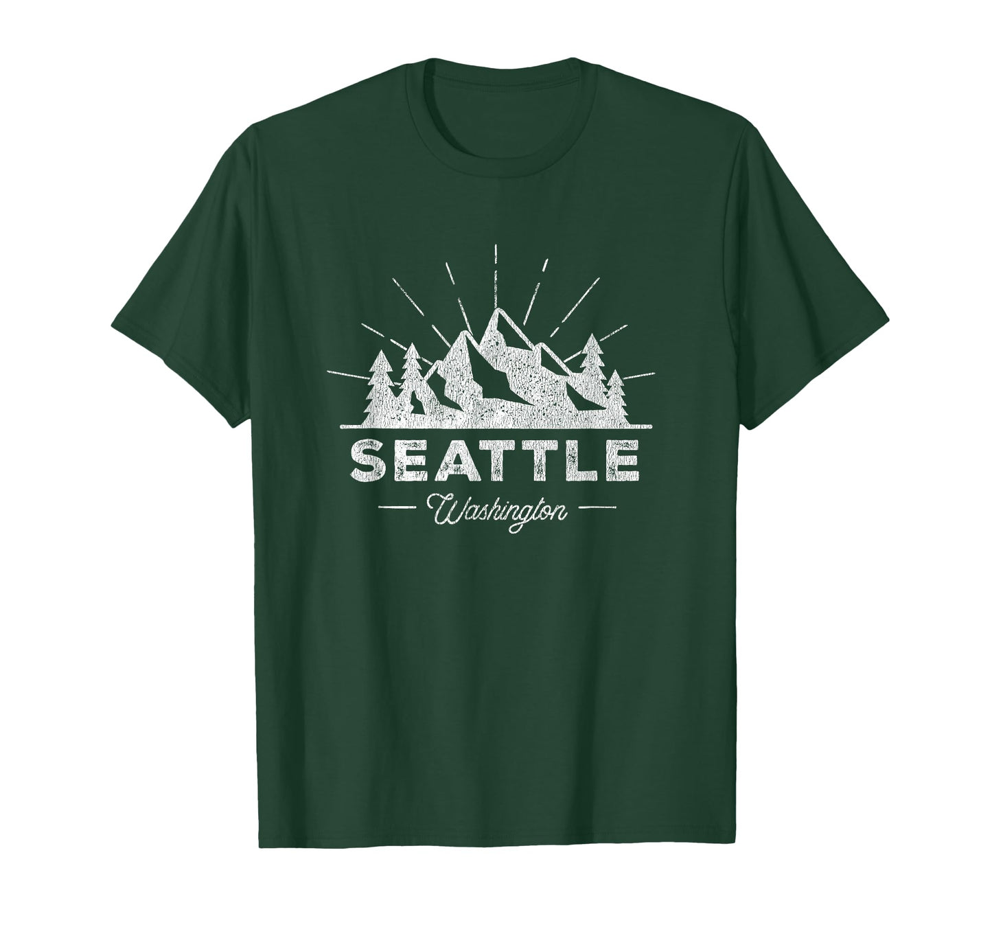 Seattle Washington WA T Shirt Vintage Hiking Retro Tee T-Shirt