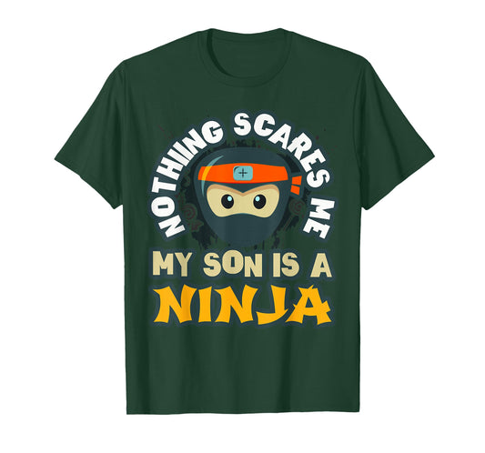 This is My Warrior Dad Mom Team Costume You Don't Scare Me T-Shirt
