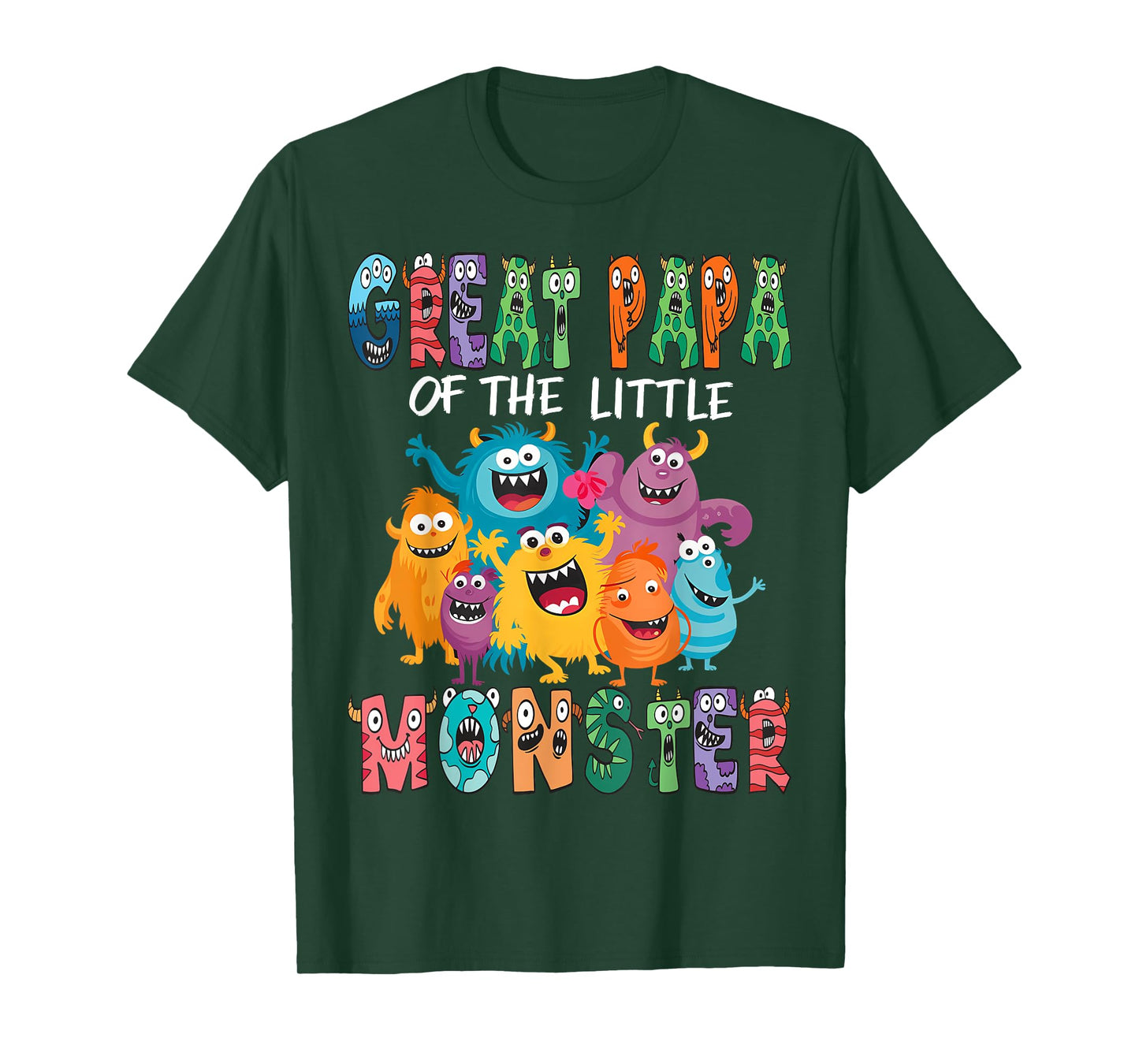 Great Papa Of The Little Monster Kids 1St Birthday Party T-Shirt