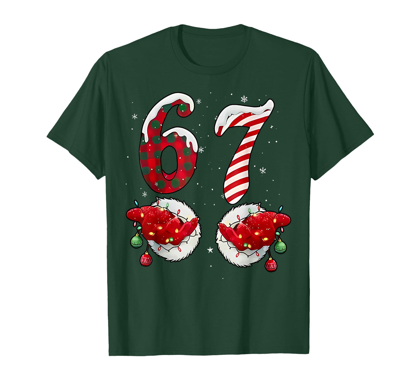 67 Christmas 6 7 Meme Pajamas Holiday Gen Alpha Slang T-Shirt