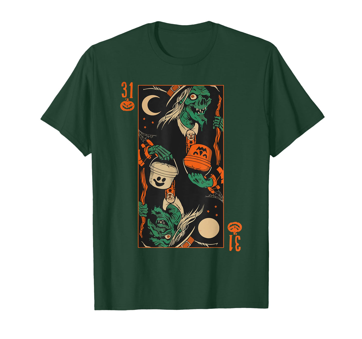 Scary Witch Funny Halloween Pumpkin T-Shirt