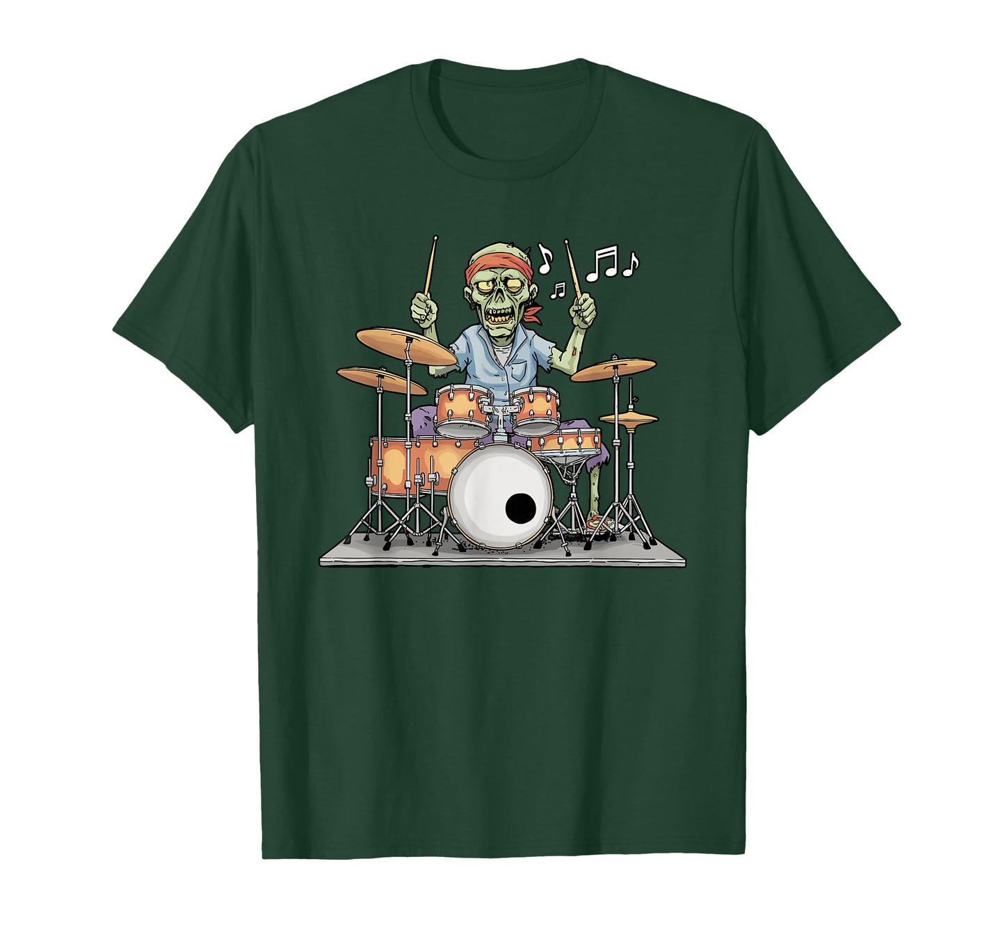Drum Drumming Music Instrument Funny Zombie Drummer T-Shirt