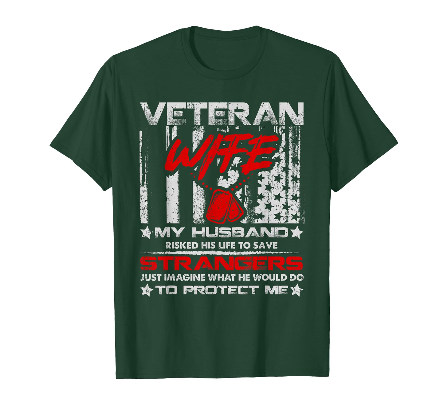 Veteran Wife My Husband Military Veteran American Vintage T-Shirt