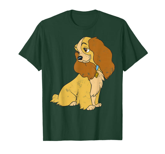 Disney Lady and The Tramp Lady Simple Portrait T-Shirt