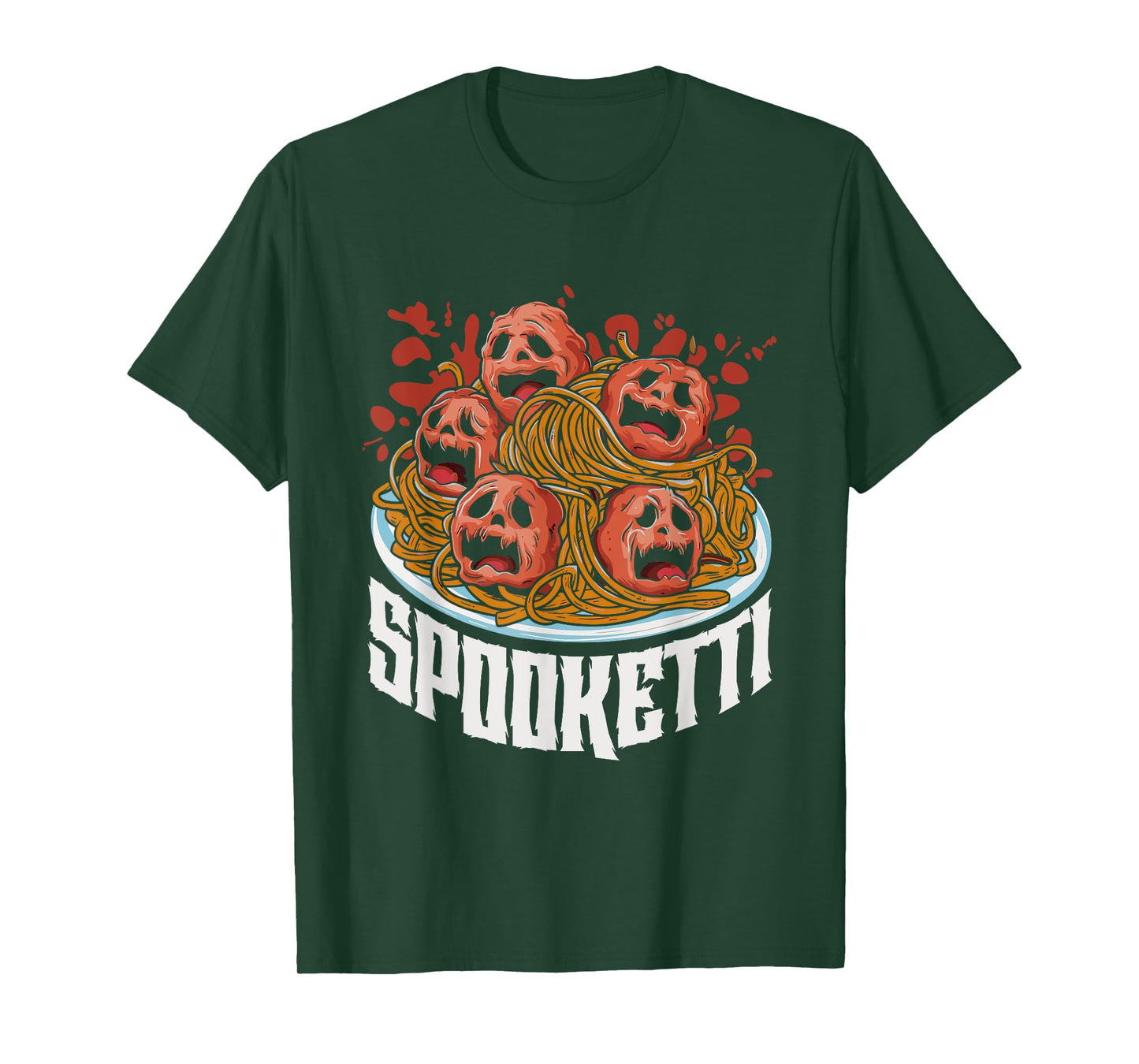 Funny Spooketti Halloween Costume Spaghetti T-Shirt
