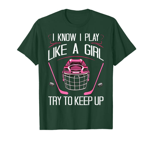Funny Girls Hockey Designs For Women Field Hockey Novelty T-Shirt