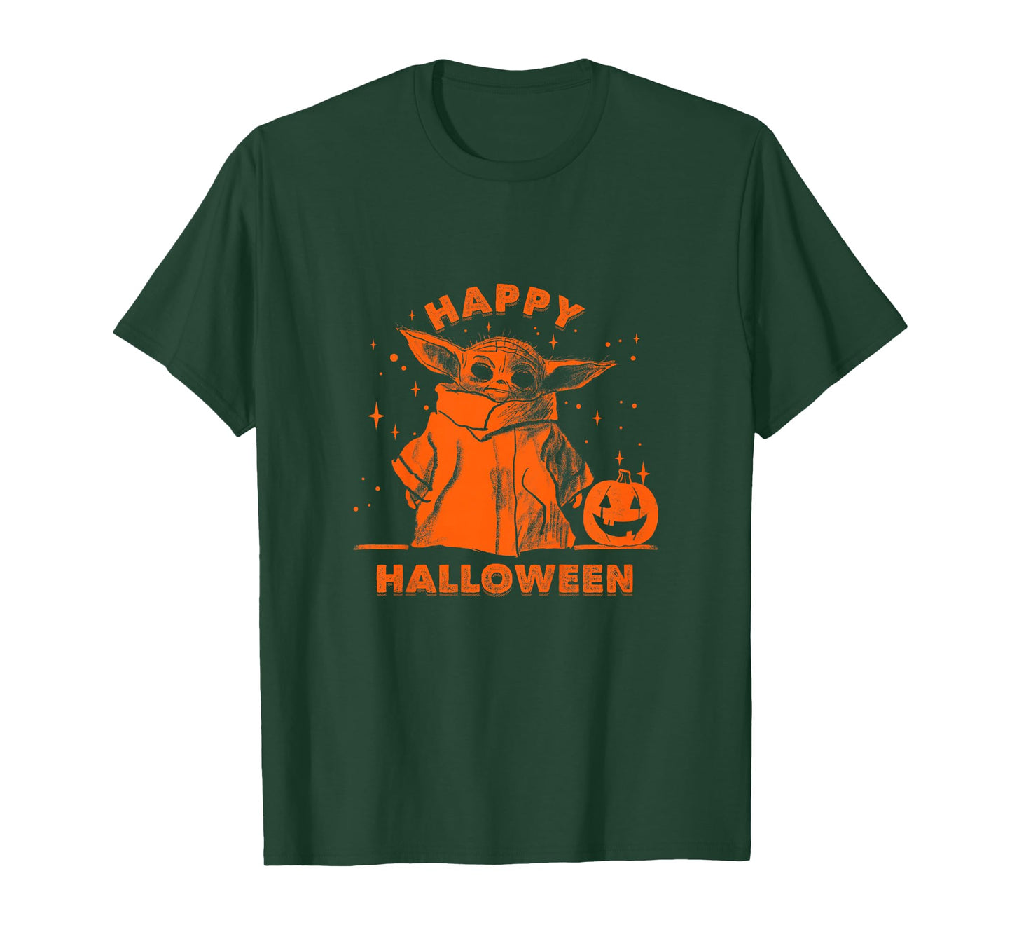Kids Star Wars: The Mandalorian Grogu Happy Halloween Pumpkins T-Shirt