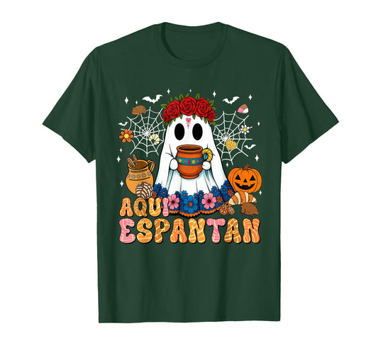 Aqui Espantan Mexican Ghost Halloween Spooky Conchas Espooky T-Shirt