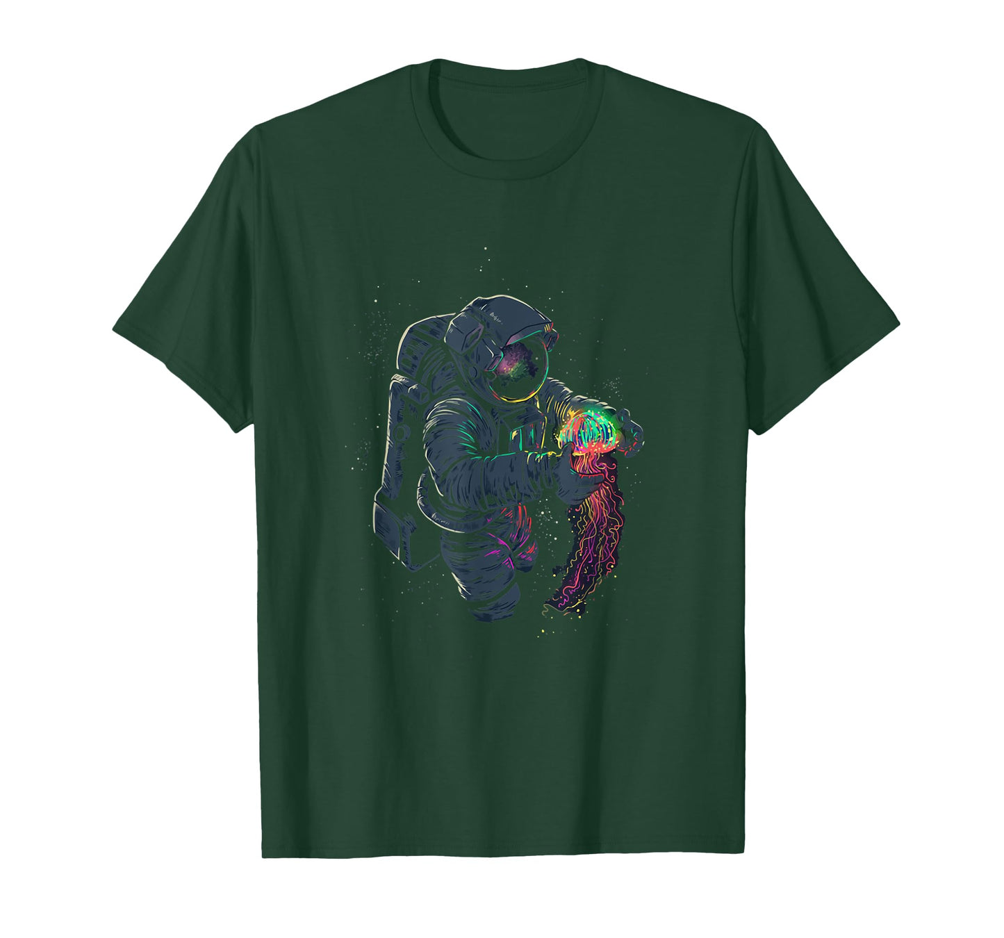 Astronaut jellyfish space universe galaxy moon T-Shirt