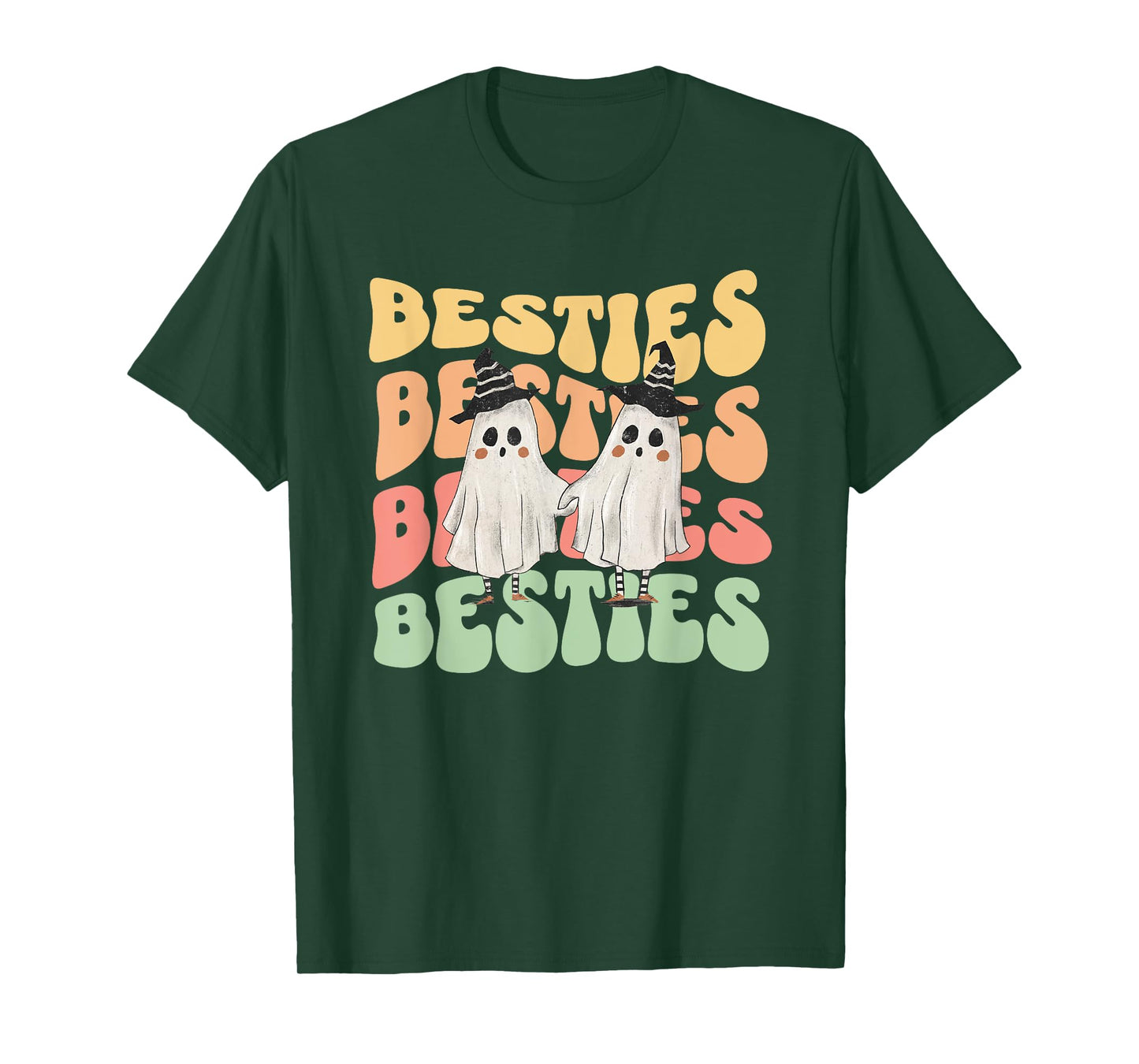 Halloween Couples Costume for Best Friends Besties Ghosts T-Shirt