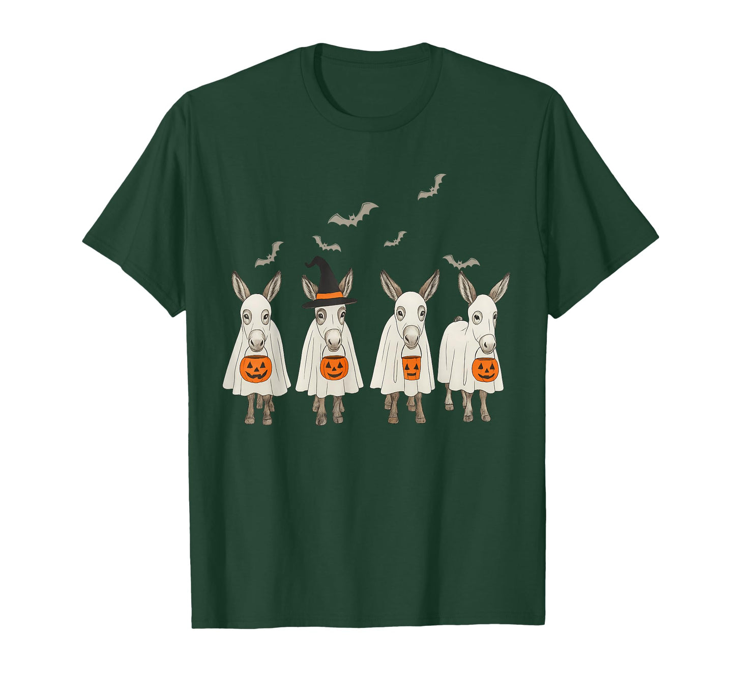 Funny Ghost Donkey Hallowen Donkey Lover Farmer Halloween T-Shirt