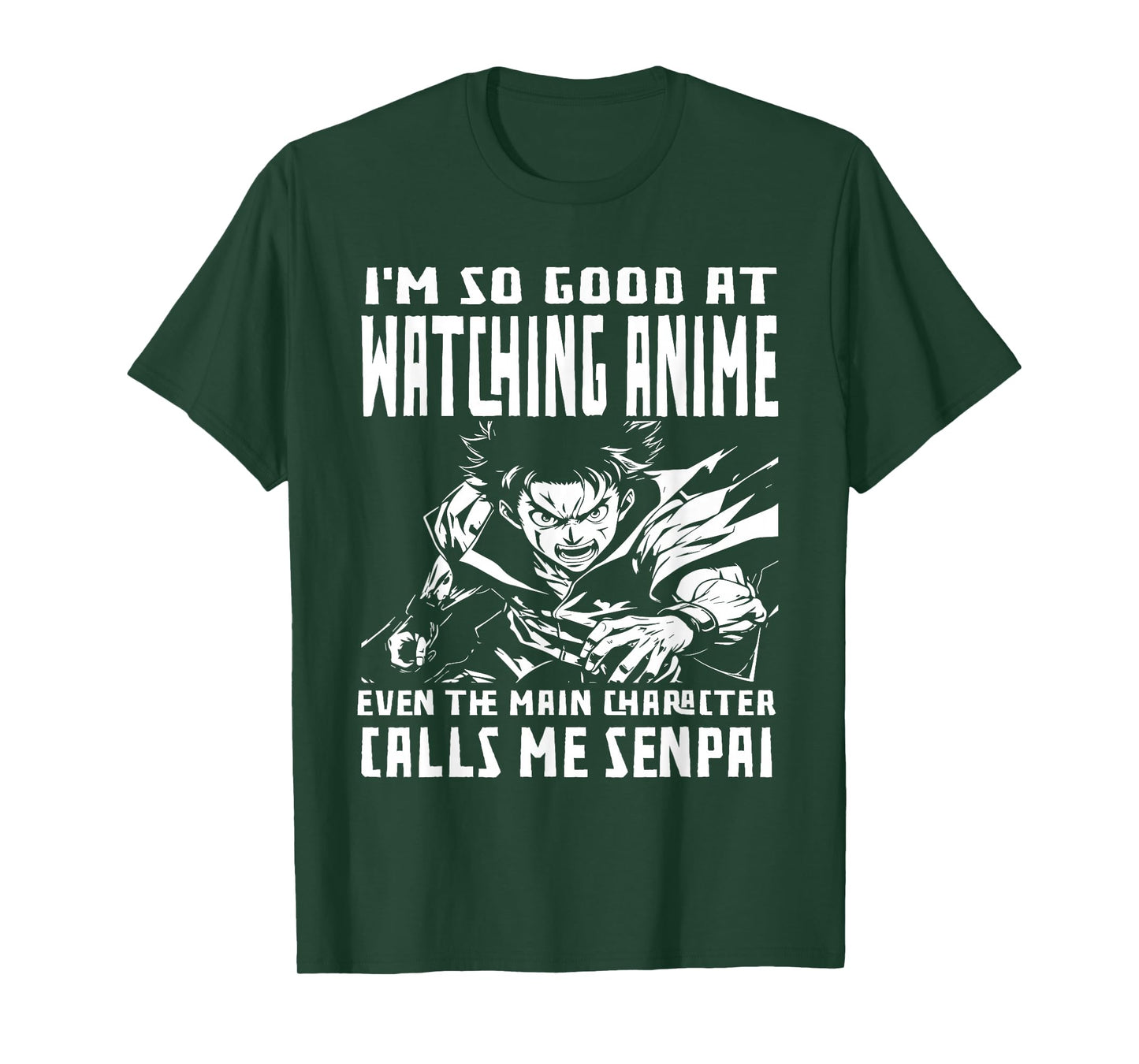 Watching Anime Even Character Calls Senpai Funny Anime Kids T-Shirt